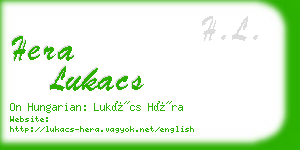 hera lukacs business card